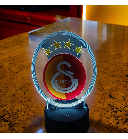 Galatasaray Loqolu LED İşıqlı Futbol Dekoru – Rəsmi Komanda Dizaynı