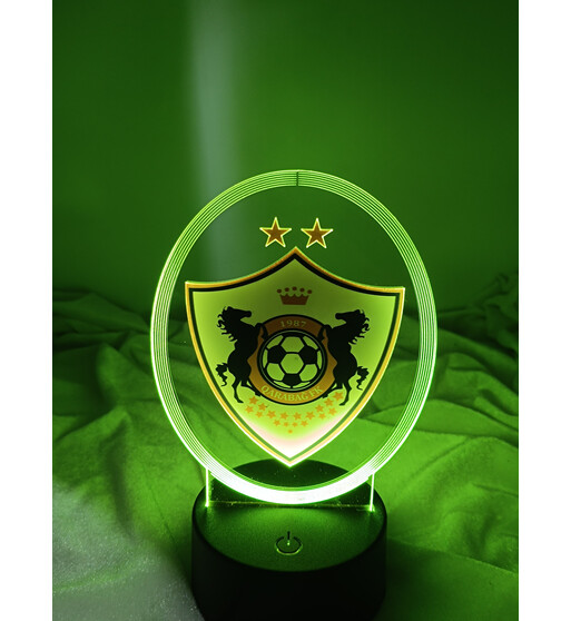 Qarabağ FK Loqolu LED İşıqlı Futbol Dekoru – Rəsmi Komanda Dizaynı