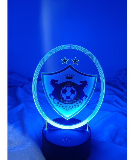 Qarabağ FK Loqolu LED İşıqlı Futbol Dekoru – Rəsmi Komanda Dizaynı