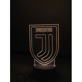 Yuventus Loqolu LED İşıqlı Futbol Dekoru – Rəsmi Komanda Dizaynı
