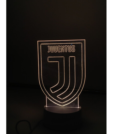Yuventus Loqolu LED İşıqlı Futbol Dekoru – Rəsmi Komanda Dizaynı