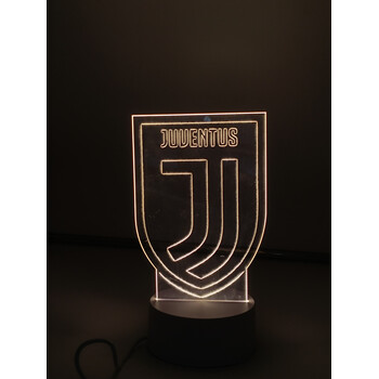 Yuventus Loqolu LED İşıqlı Futbol Dekoru – Rəsmi Komanda Dizaynı