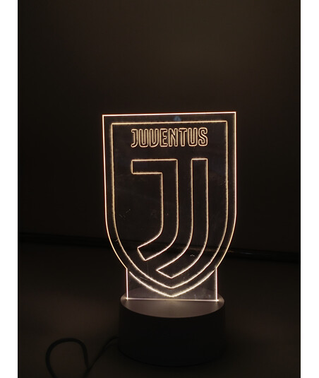 Yuventus Loqolu LED İşıqlı Futbol Dekoru – Rəsmi Komanda Dizaynı